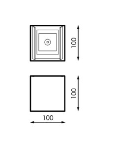 Black Cube LED Wall Light 6W CCT 2
