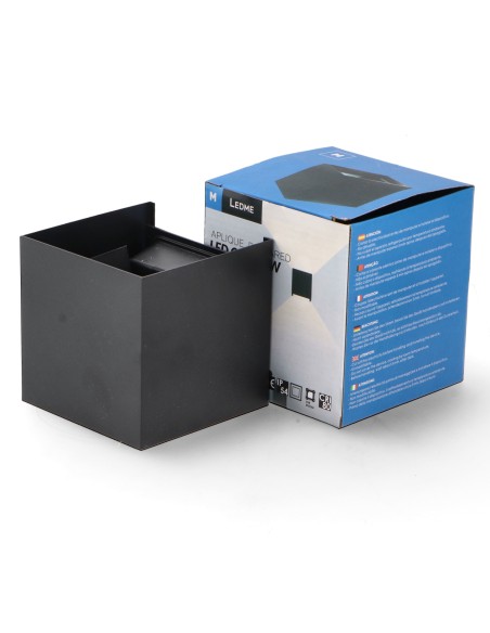 Black Cube LED Wall Light 6W CCT