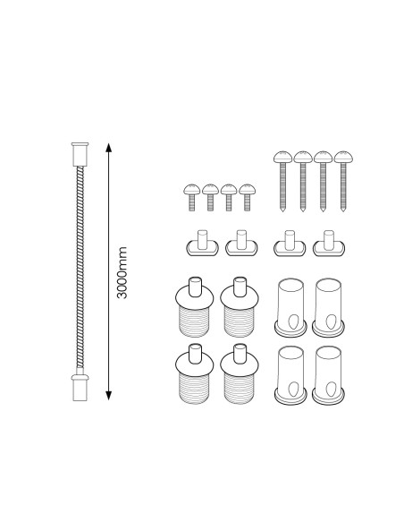 Hangers for 1500 mm aluminum LED panels
