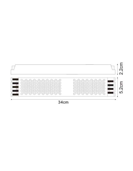 Slim LEDME 400W 12Vdc IP44 Power Supply