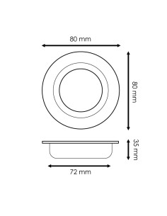 Aro para módulo GU10/MR16 Maika de aluminio 80x35H 2