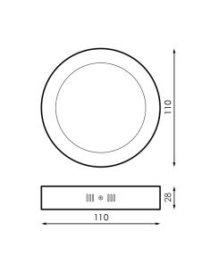 Slim Circular Surface Panel 6W 6000K LEDME 2