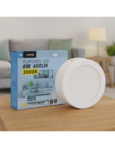 Slim Circular Surface Panel 6W 6000K LEDME