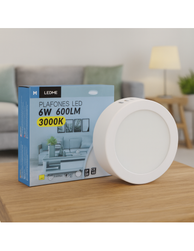 Slim Surface Circular Panel 6W 4500K Brand M LEDME