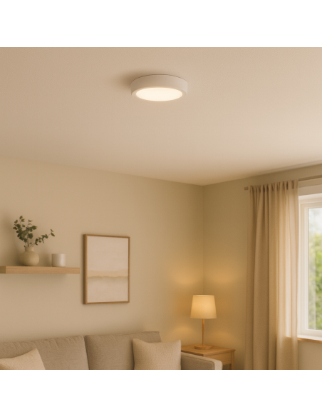 Panel de superficie circular M LEDME 6W 3000K aluminio