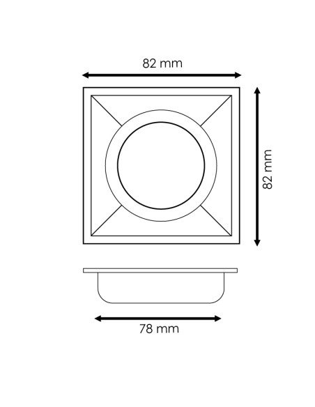 Aluminium-Ring für GU10/MR16-Modul Loau, 82 mm