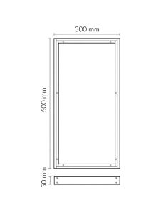 Surface Panel Kit 60x30 cm White 50 mm Aluminum M LEDME 2