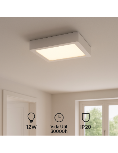 Surface Panel Slim Square Series 12W 4500K