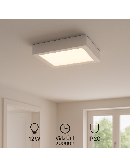 Slim Surface Square M LEDME 12W 3000K SMD 2835 Panel