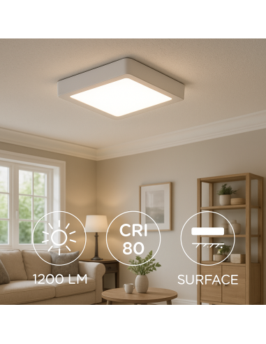 Slim Surface Square M LEDME 12W 3000K SMD 2835 Panel