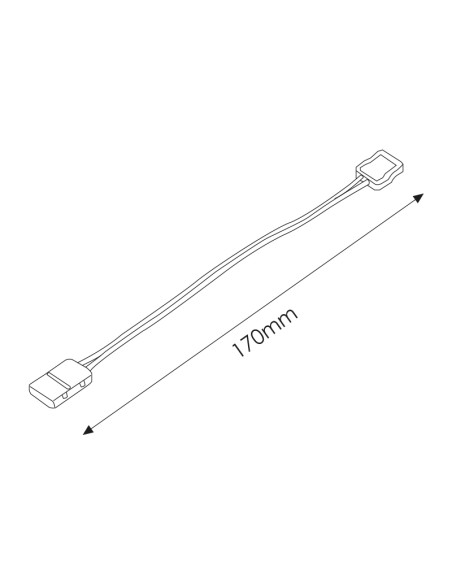 M LEDME Quick Double Connector Monochrome LED Strip SMD5050 170mm