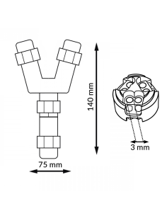 Conector En e IP68 marca M LEDME em material PC 2