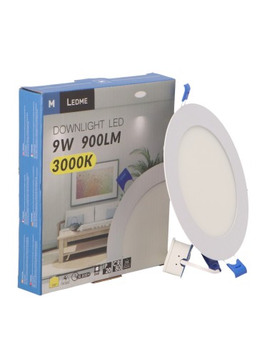 Panel LED Circular Serie Slim 9W 6000K Marca M LEDME