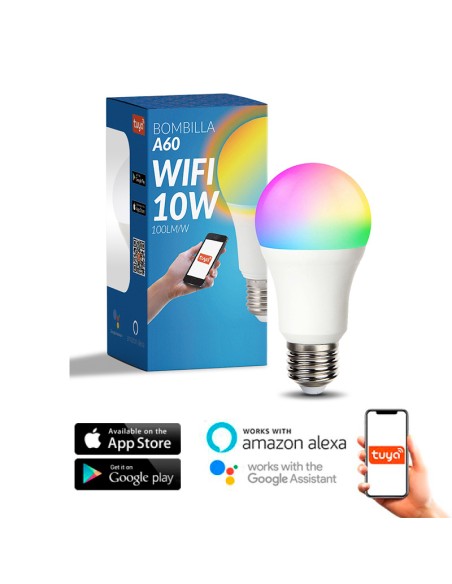 Lâmpada LED Smarthome E27 A60 10W RGB+CCT com App
