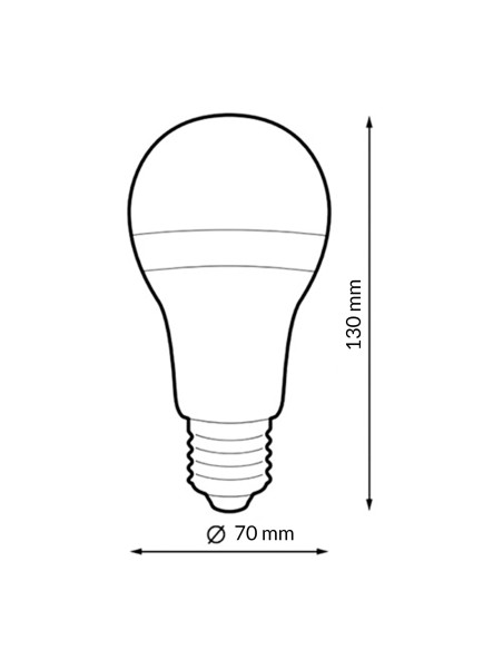 Lampadina LED E27 A70 15W - Dsc 3000K