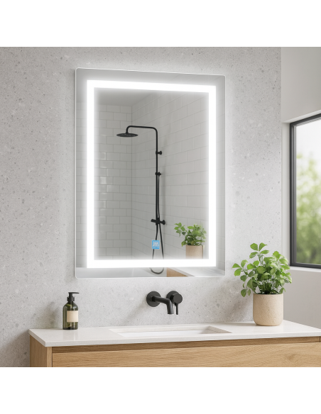 LED Bathroom Mirror Rectangular 15W CCT 500x700mm IP44