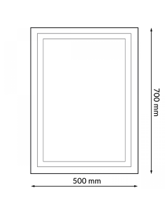 Espejo LED para Baño Rectangular 15W CCT 500x700mm IP44 2