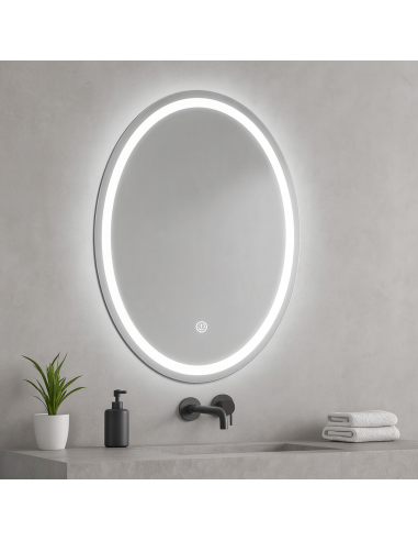 LED Bathroom Mirror Rectangular 15W CCT 500x700mm IP44