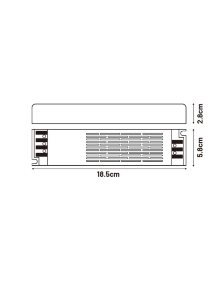 Fonte di Alimentazione Slim LEDME 200W 24Vdc IP44