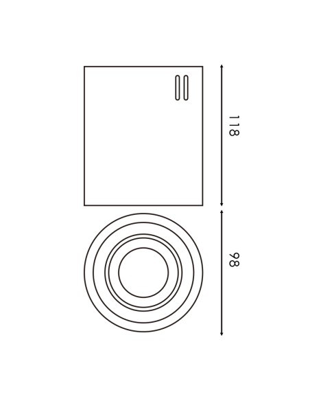 Milano Ceiling Wall Light Gu10 - Dsc