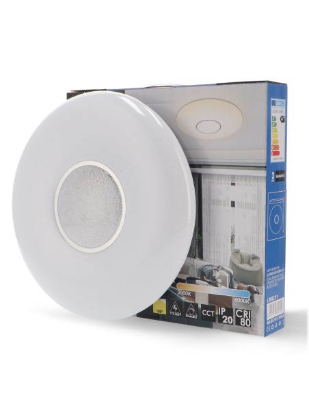 Plafonnier LED circulaire Turin 40W M LEDME polycarbonate