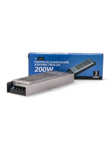 Fonte de Alimentação Slim LEDME 200W 12V DC IP44 para Faixas