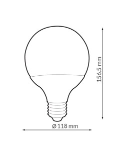 Ampolla LED E27 G125 20W M LEDME 2