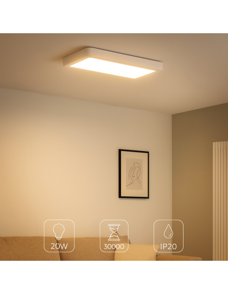 Slim Surface Square Panel 20W 6000K LEDME