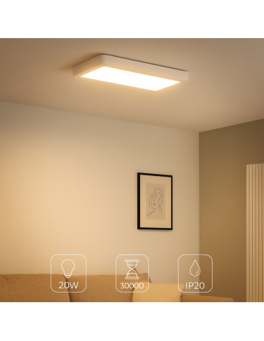 Slim Surface Square Panel M LEDME 20W 3000K Aluminum