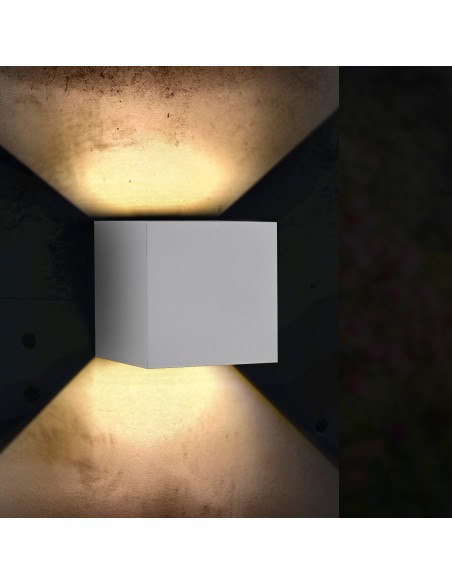 White Cube LED Wall Light 12W CCT IP54