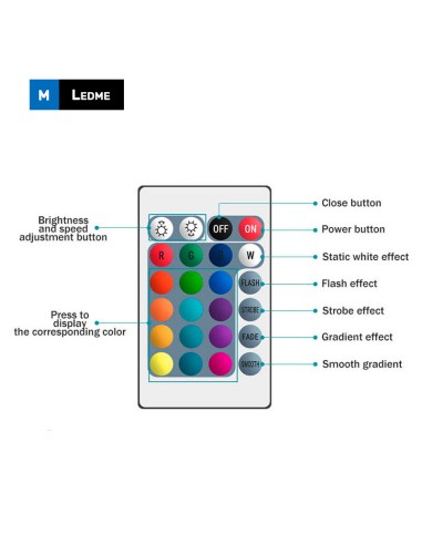 Controller Mini Smarthome LEDME per Strisce RGB con WiFi e Telecomando