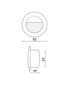 Baliza LED Circle Empotrable 3W IP54 3000K 2