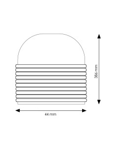 Adaptador E27 a E40 aluminio 44x386 mm 2