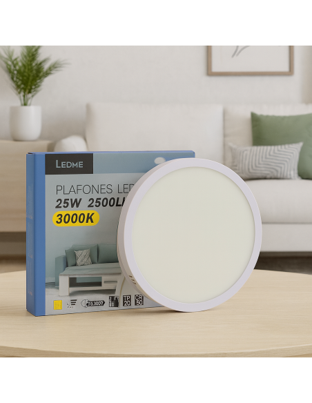 Slim Surface Circular Panel Series 25W 6000K M LEDME