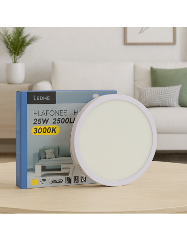 Slim M Round Surface Panel LEDME 25W Aluminum 3000K 4500K 6000K