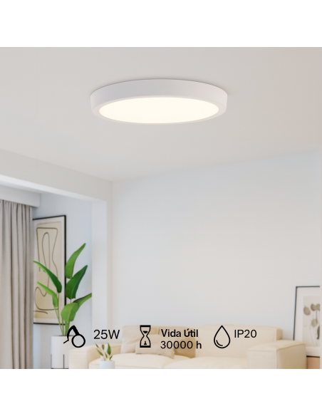Slim Surface Circular LEDME Panel 25W 3000K