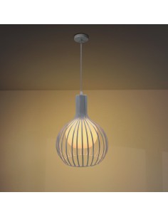 Lámpara de techo Blanca Carol metal E27 280x380H mm