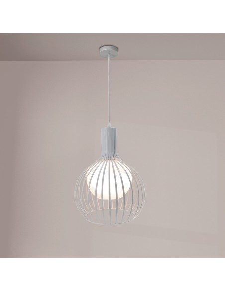 Lámpara de techo Blanca Carol metal E27 280x380H mm