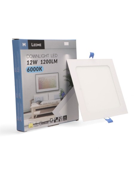 Panel LED Cuadrado Serie Slim 12W 6000K