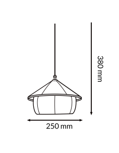 Chaise Dsc Ceiling Lamp with E27 Bulb and Metal Base 2