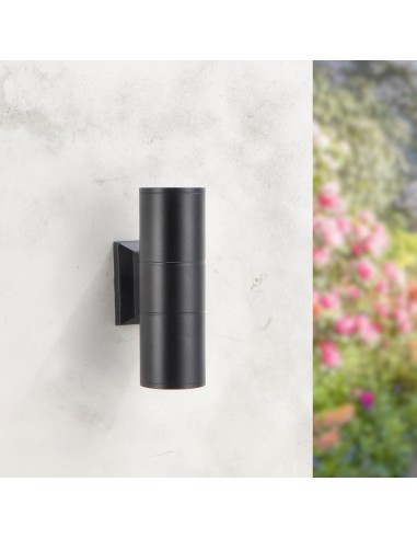 Black Tube Wall Light IP54 M LEDME