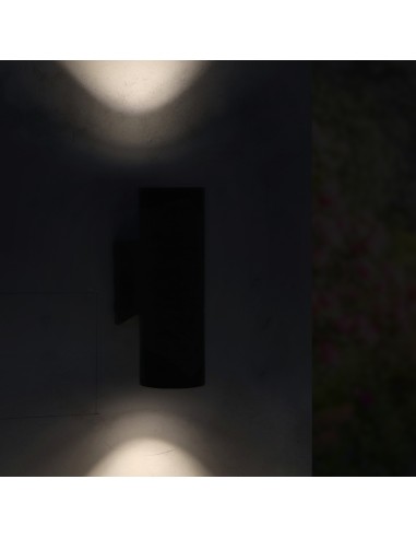 Black Tube Wall Light IP54 M LEDME