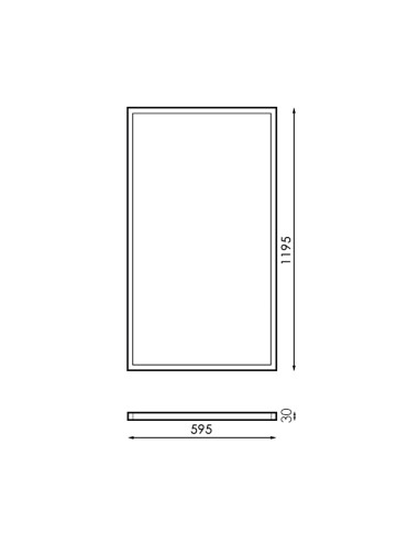 Bure Series Rectangular LED Panel 120x60 cm 80W No Flicker 4500K