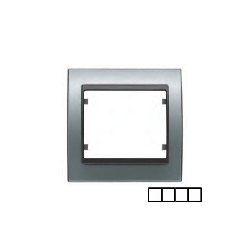 Moldura 4 elementos ALUMÍNIO FUSION COSSO BJC Mega 22004-AFC