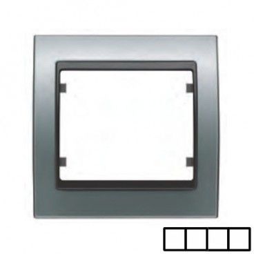 Moldura 4 elementos ALUMÍNIO FUSION COSSO BJC Mega 22004-AFC