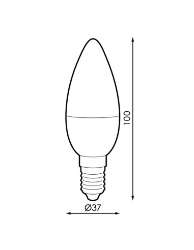 Ampoule LED C37 E14 6W - Dsc 6000k