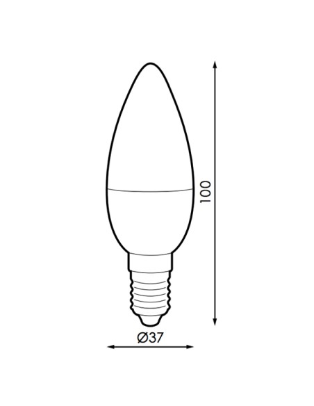 Ampolla LED C37 E14 6W - Dsc 6000k