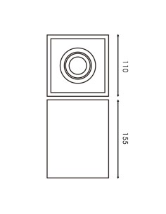 Berlin Ceiling Wall Light GU10 40W Aluminium M LEDME 2