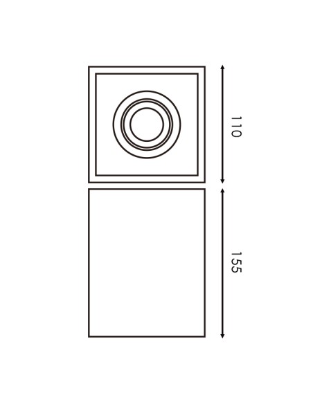 Deckenleuchte Berlin GU10 40W Aluminium M LEDME
