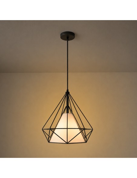 Dimen Black M Ceiling Lamp LEDME E27 380x380H mm Metal